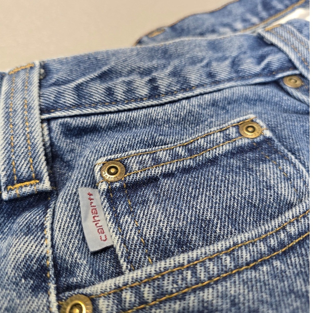 Carhartt B480 Jeans Mens 38x30 Blue Relaxed Fit 100% Cotton Denim Workwear - Picture 5 of 9